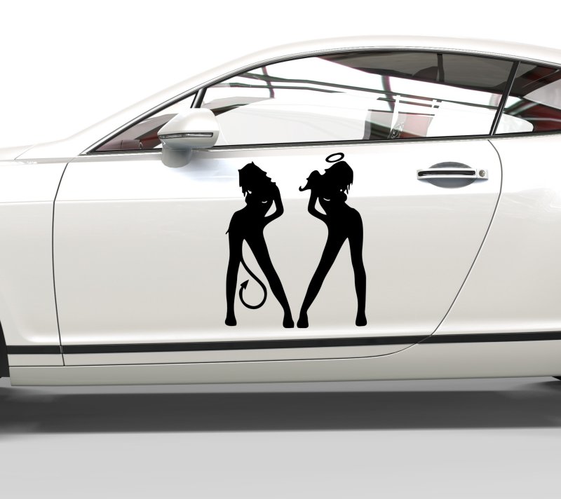 24015 Sexy Teufel und Engel Aufkleber